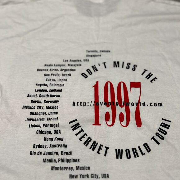 Vintage 1997 Internet World Tour T-Shirt - Men’s XL - Picture 5 of 5